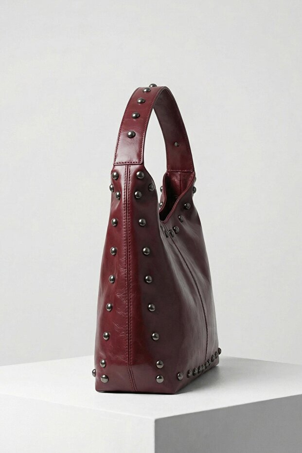 مسامير سوداء حقيبة كتف 9225 - 1