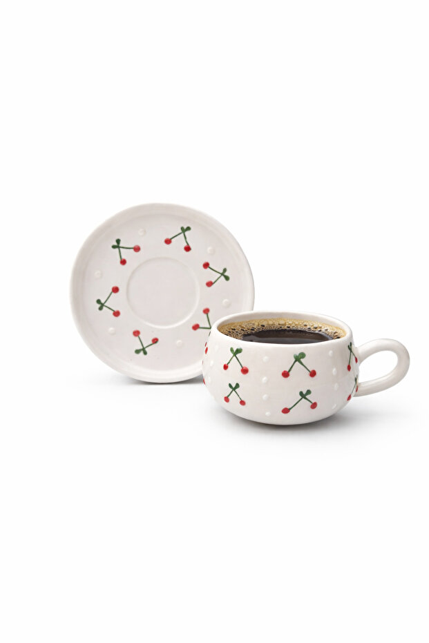 Cherry Patterned Ceramic Plate/Cup/Mug