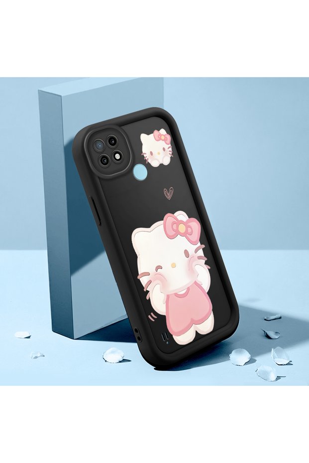 Realme C21 Compatible Fashionable Cat Pattern High Quality Silicone Phone Case