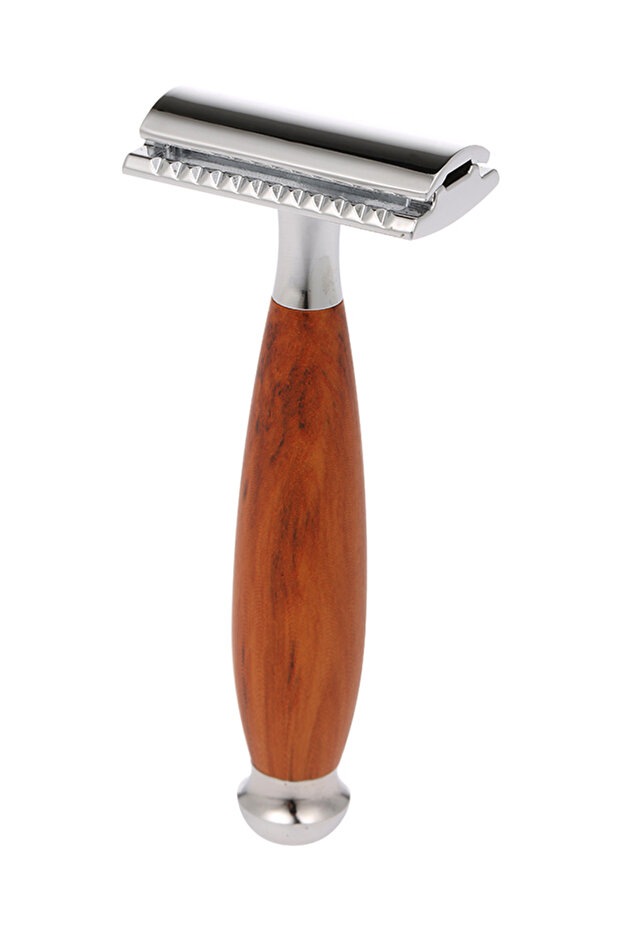 Double Edge Beard Manual Razor Brown 13.7x3.7x6.5cm