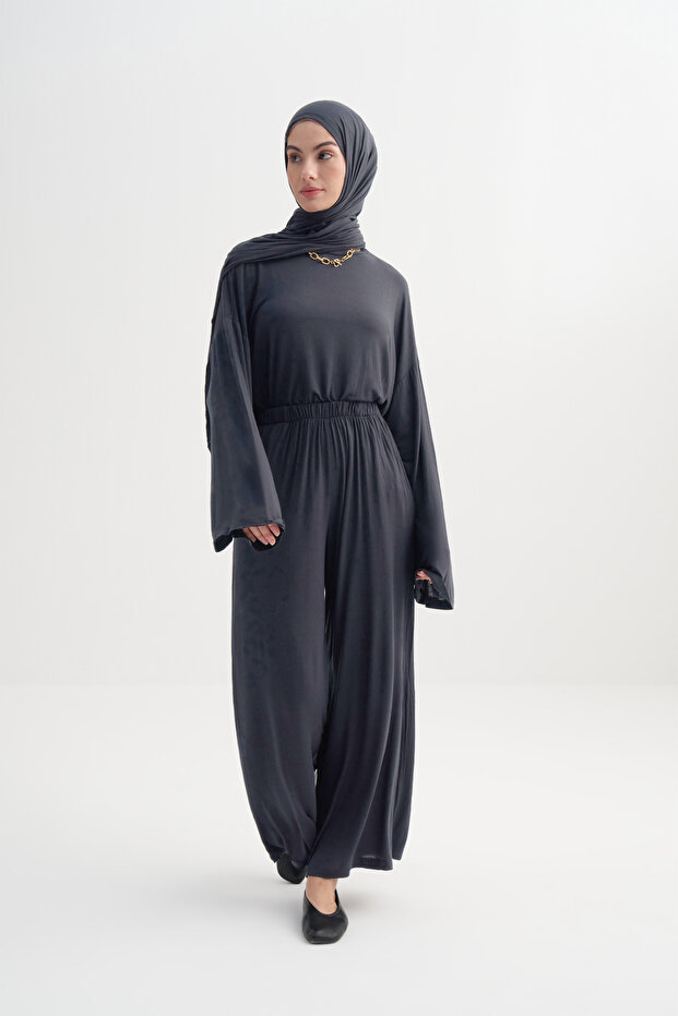 Micro Modal Pantolon Antrasit - 1