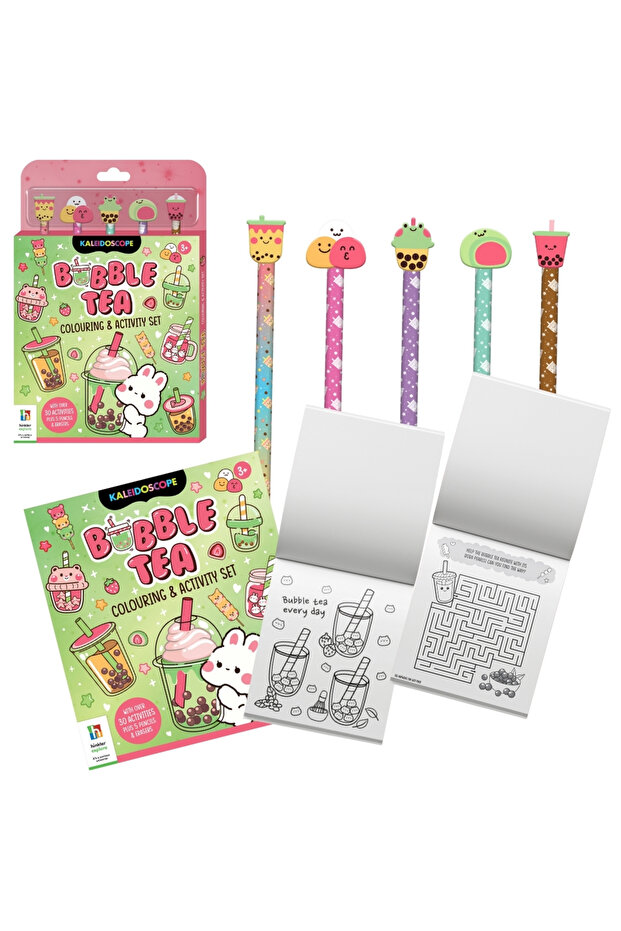 Bubble Tea Colouring & Activity Set | 64 Pages | Coloring Activity | Art & Craft Kit