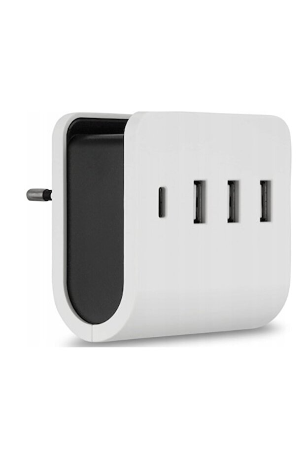 Schuko адаптер с 1xUSB Type C и 3xUSB Type A - 1