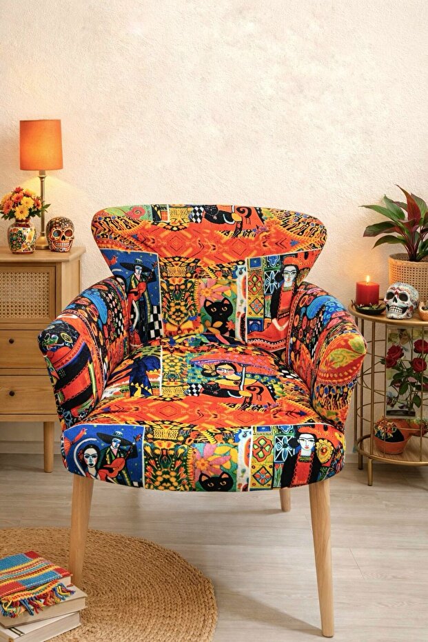 Figürlü Desenli Berjer - 1