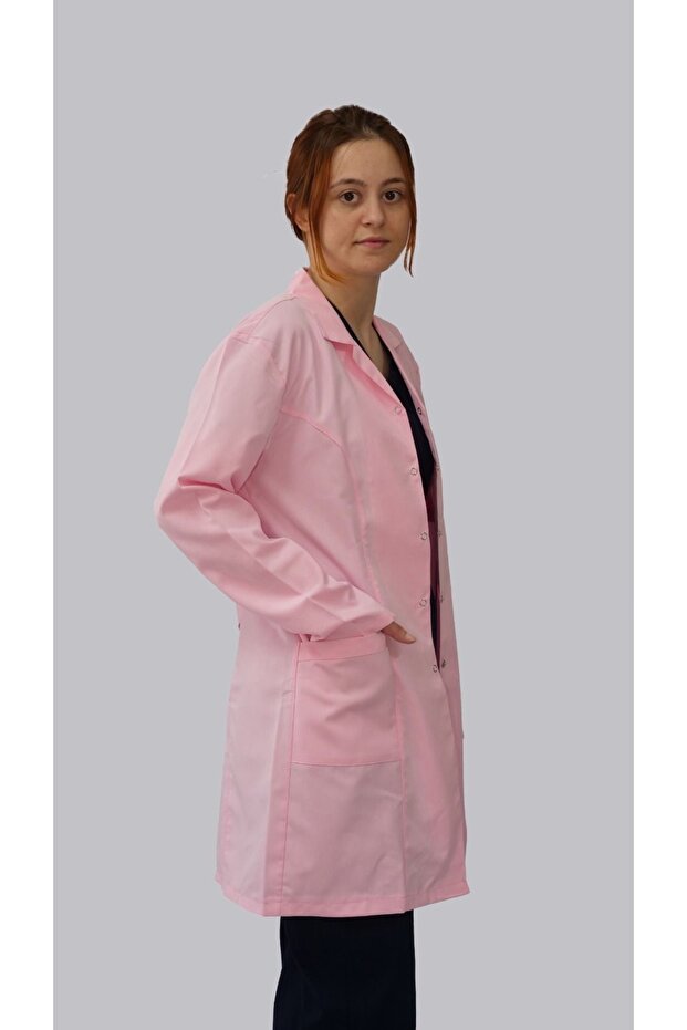 مريلة عمل وردية اللون - 1