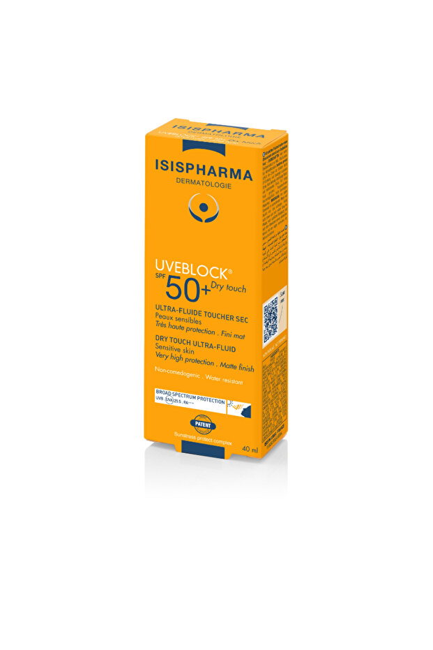 Uveblock Dry Touch Water-Resistant Sunscreen for Sensitive Skin SPF50+ - non comedogenic