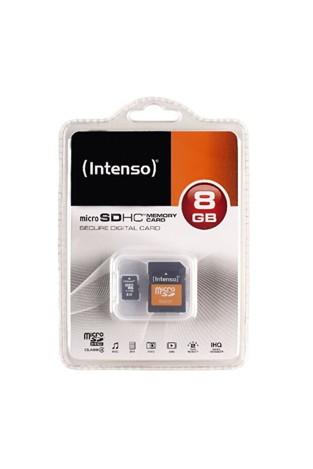 Micro SDHC 8GB клас 4 + SD адаптер - 2