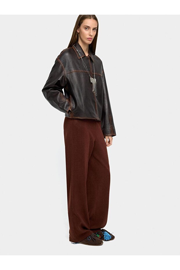 Elastik Bel Düz Pantolon - 3