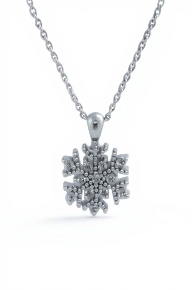 Snowflake Model Stone Necklace