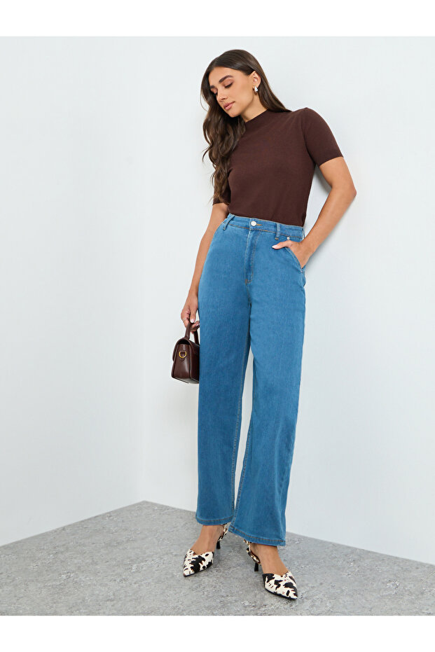 Women High Rise Barrel Fit Jeans