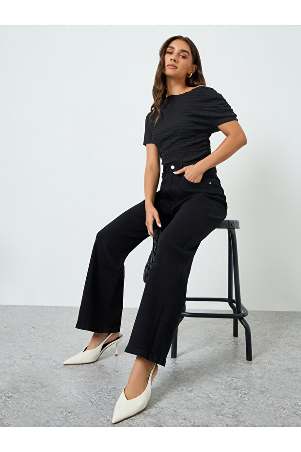 Women High-Rise Wide Leg Jeans