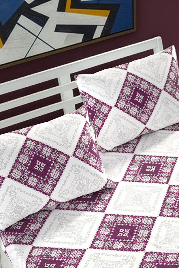 طقم ملاءات سرير مطاطية بنقوش عرقية - مقاس فردي/مزدوج/كبير الحجم - 5