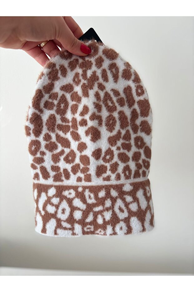 قبعة محبوكة ناعمة بنقشة الفهد - 5