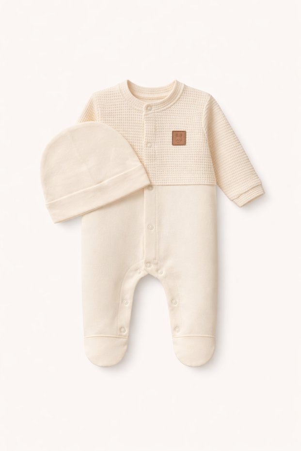 Waffle Fabric Baby Romper 100% Cotton