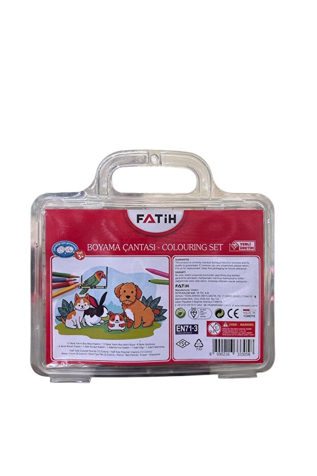 42 Parça Şeffaf Çantalı Boyama Seti - 4