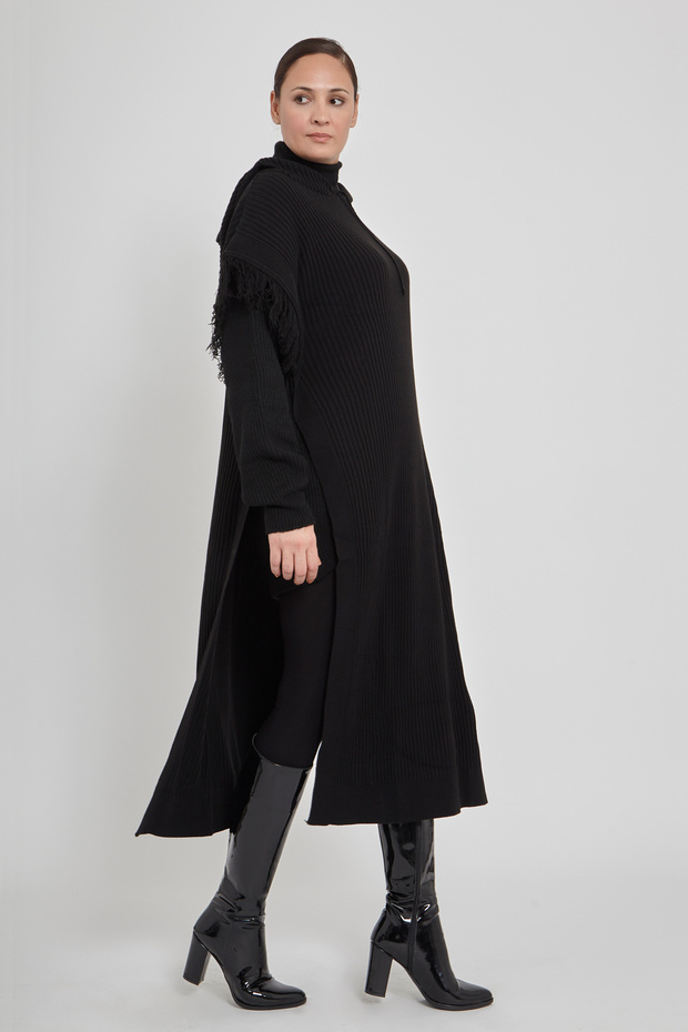 Püsküllü Triko Tunik - 4