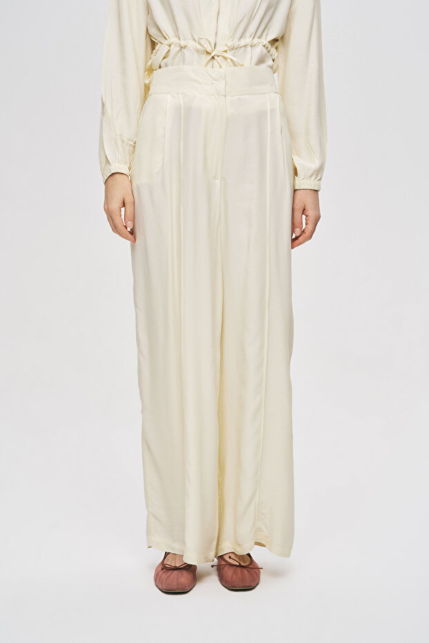 Women's Modern High Waist Wide Leg Solid Color Palazzo Pants