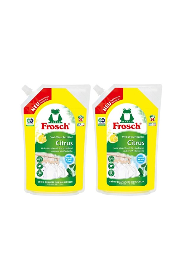 Voll‑Washing Detergent Citrus High Washing Power for Whites, Lemon Freshness 24 Washes X 2 Units