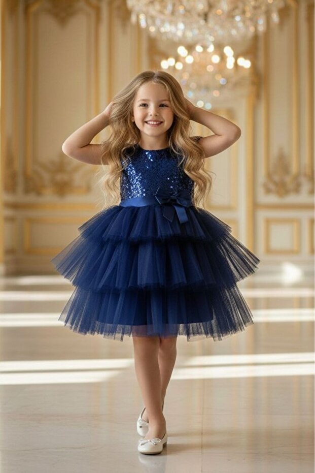 Sequined Children's Evening Dress Aby249