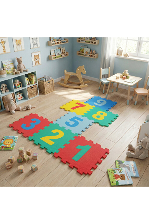 9 Piece Number Puzzle Floor Mat