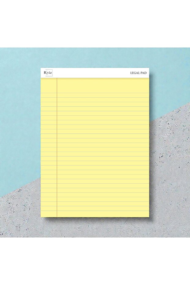 Letter Size, 1 Piece, Legal Pad, Notepad, Notebook, 50 Sheets, Wide Line Spacing, Made in Turkey