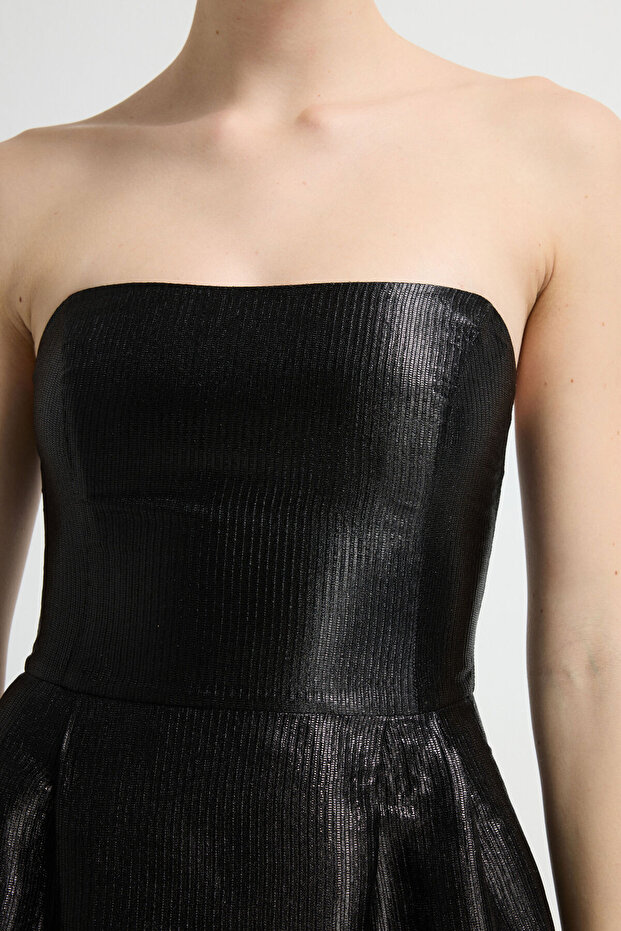 Straplez Mini Elbise - 2