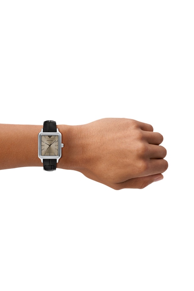 Rectangular Silver Dial Watch AR11756 - 3