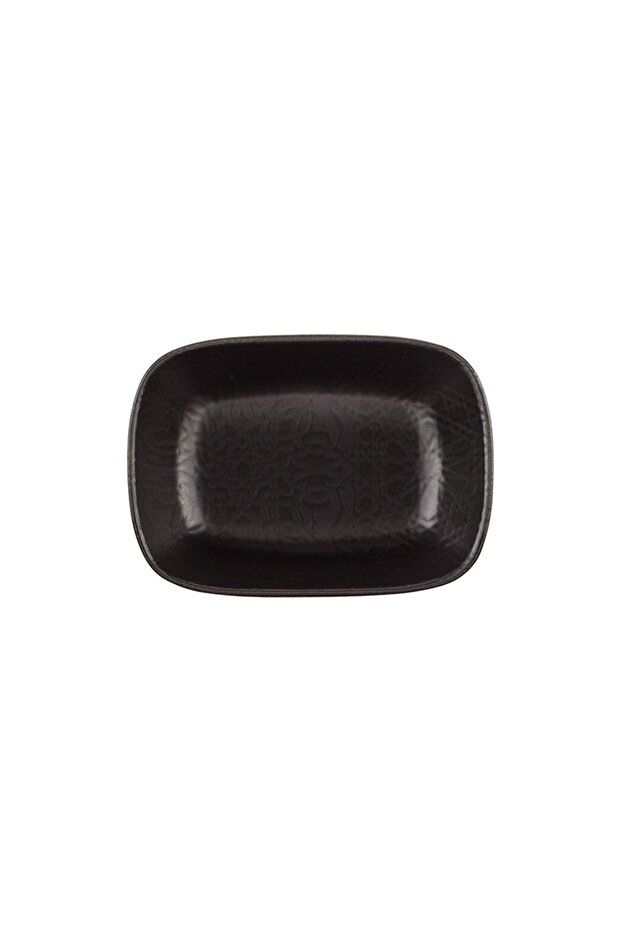 Ent Otel 12 cm Bone Square Boat Plate Black Matte
