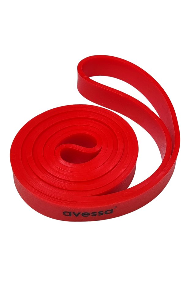 Red 22 mm Latex Pilates Yoga Fitness Exercise Physical Therapy Resistance Rubber Power Band - Band