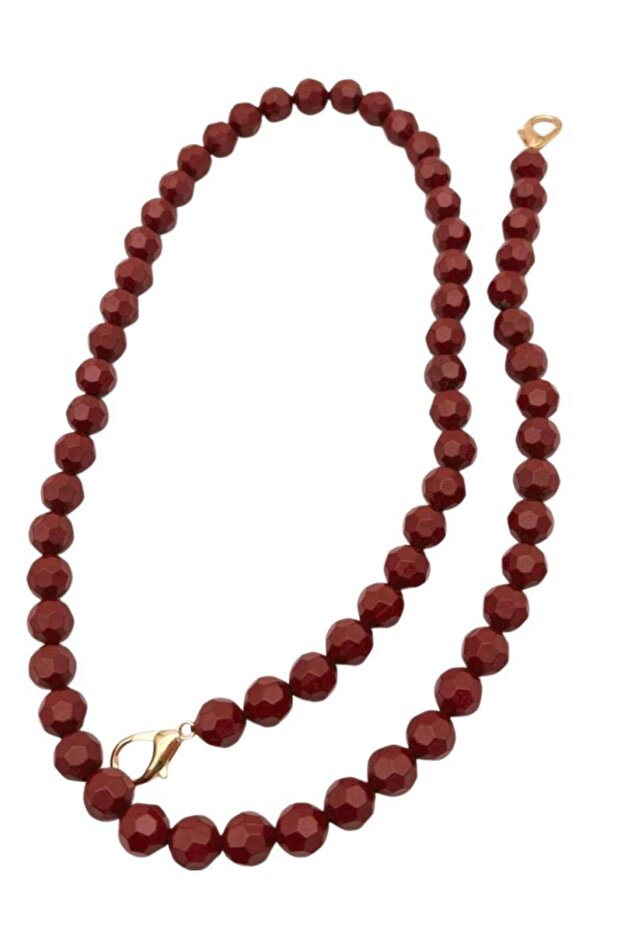 80 cm Burgundy Color Bag Handle with Hook and Light Gold Metal