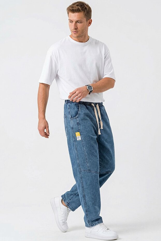 Bdart Lace-Up Waist Loose Fit Jeans