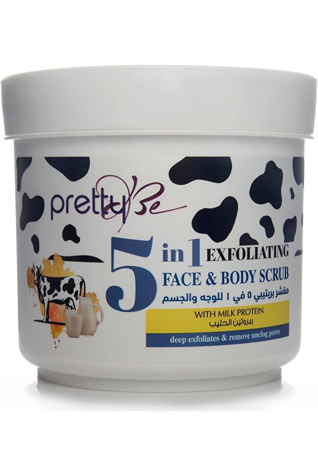 5 in 1 Exfoliating Face & Body Scrub With Milk Protein