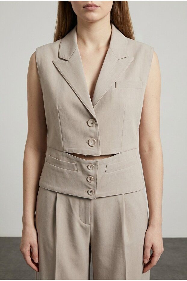 سترة قابلة للتعديل مع تفاصيل أزرار - 1