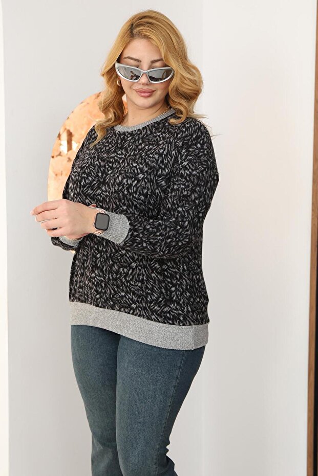 سترة منقوشة ناعمة مقاس كبير - 6