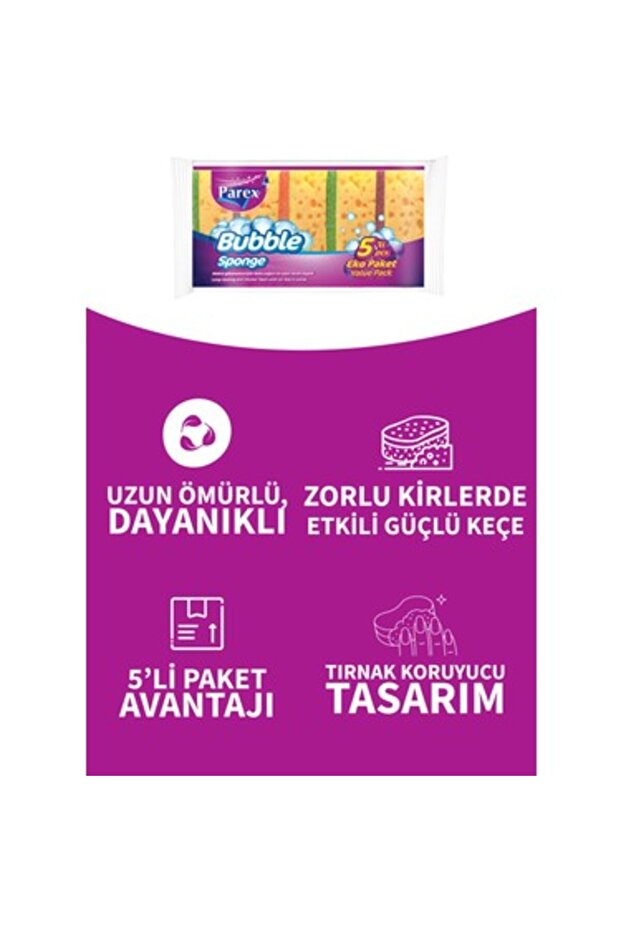 مجموعة إسفنج الفقاعات المسطحة المكونة من 5 قطع - 3