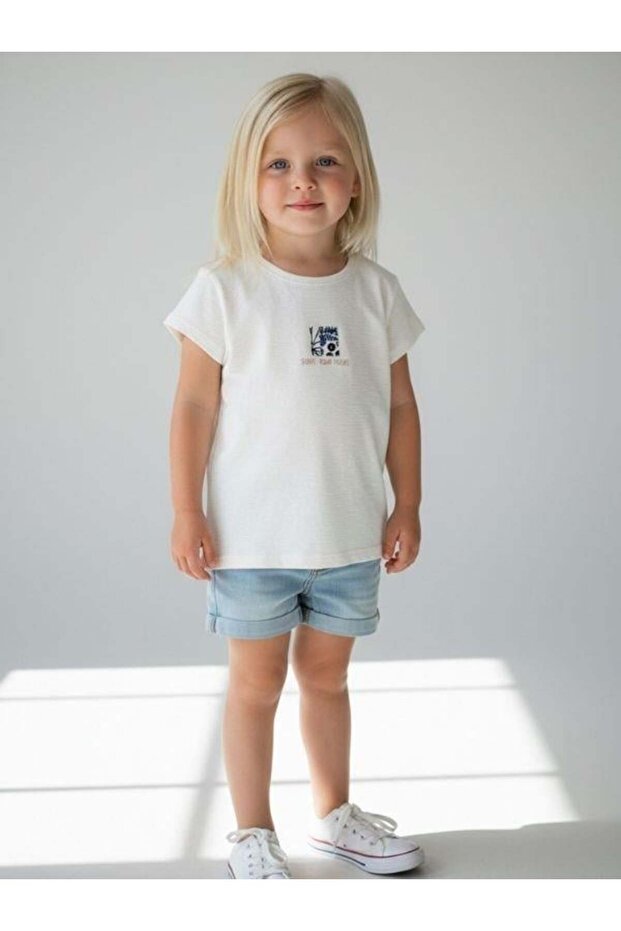 Girl's Cotton Printed T-Shirt