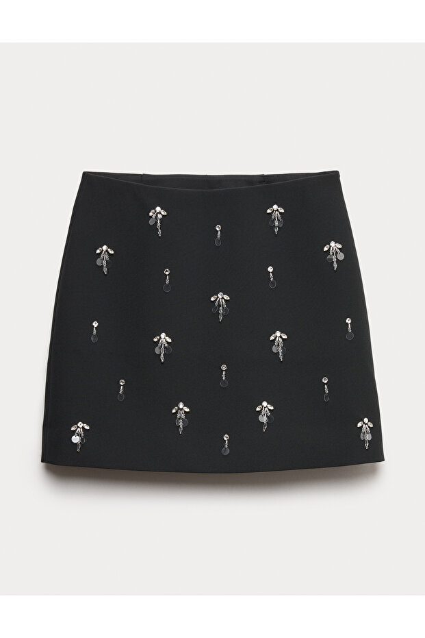 Süslemeli Mini Etek - 2