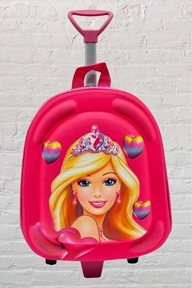 Girls Kindergarten Nursery Squeegee Wheeled Embossed Eva Colorful Printed Backpack and Schoolbag