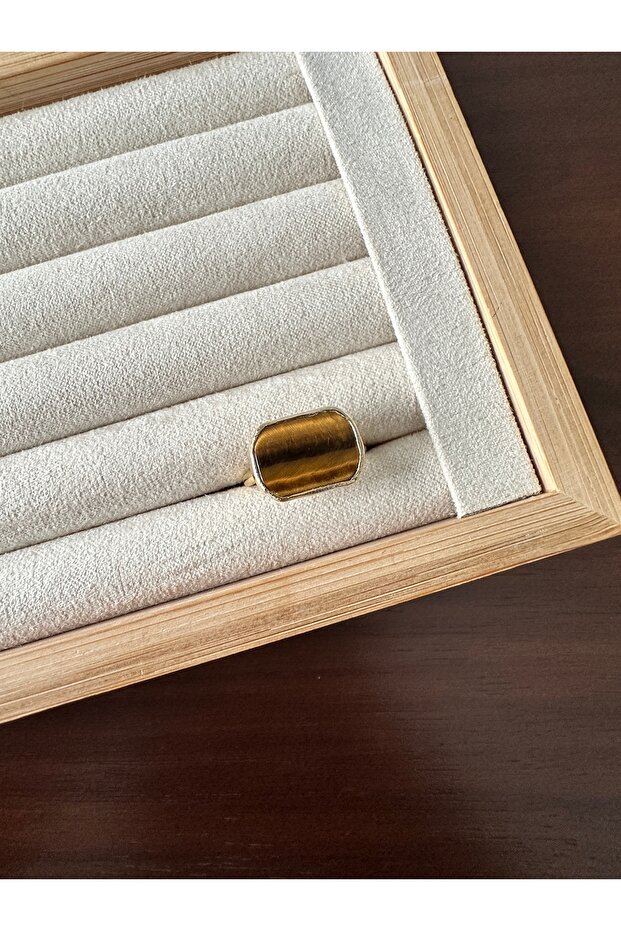 خاتم ذهبي على شكل عين النمر - 2