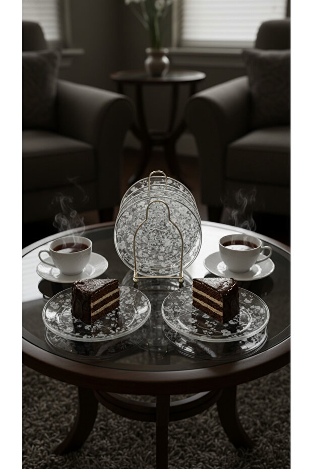 Stylish dish rack set with organized display - 5