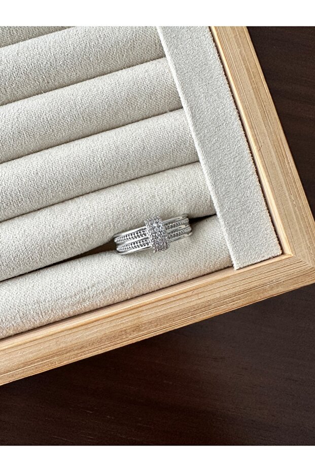 خاتم جسر حجري فضي اللون - 2