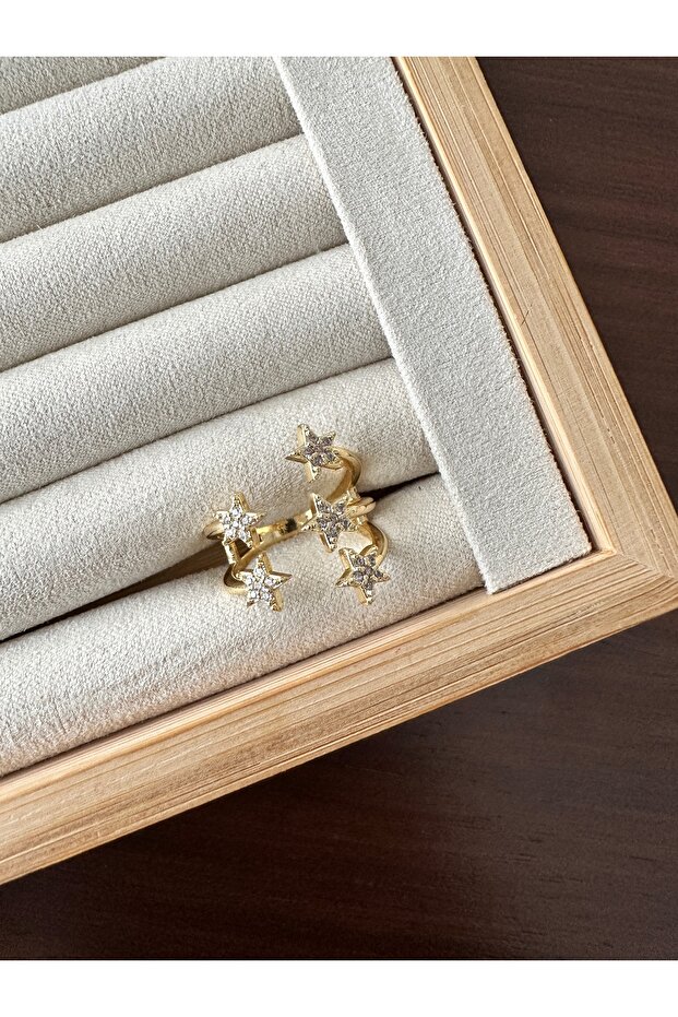 Gold Five Star Ring - 2