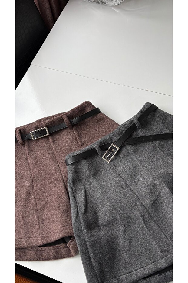 KEMERLİ KAŞE ŞORT - 3