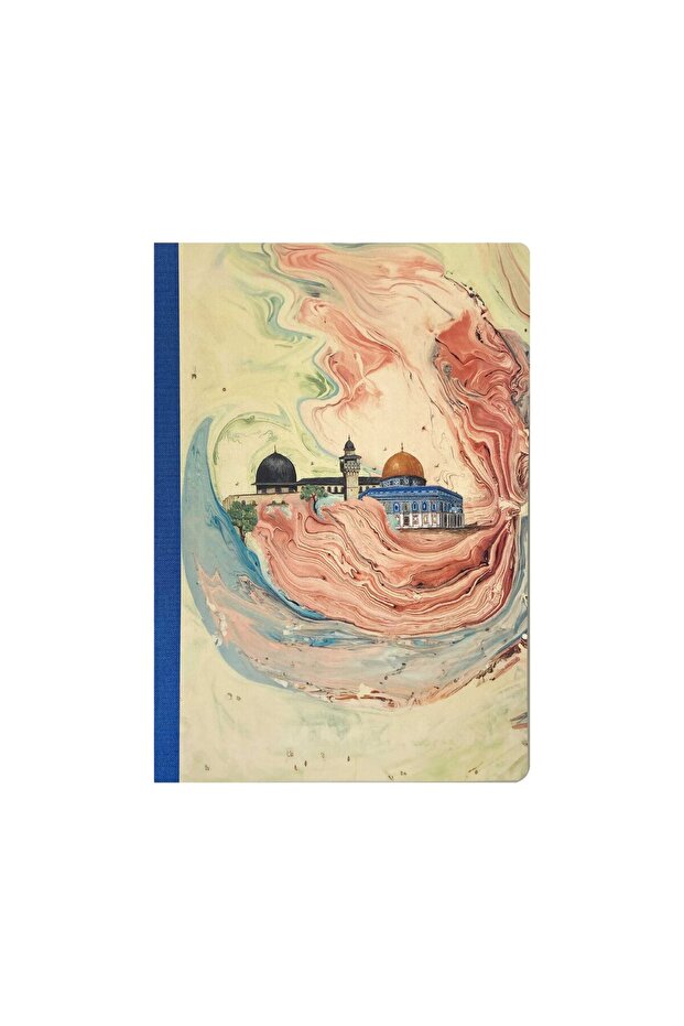 A5 Unlined Marbled Patterned Hardcover Notebook No: Ae09- Journal, Collage and Notepad 15X21Cm