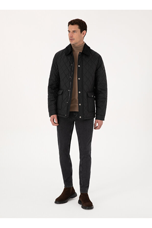 Siyah Erkek Mont DEWEY - 4