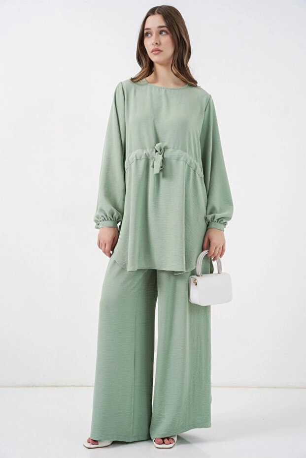 طقم بنطلون طويل وسترة 6719 - أخضر داكن - 3