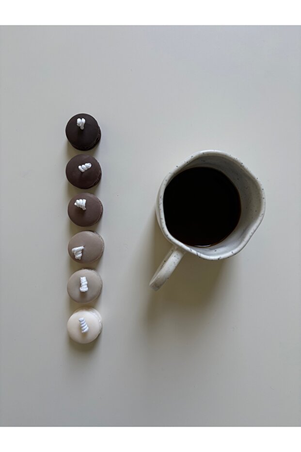 6’lı Macaron Mum Seti - 3