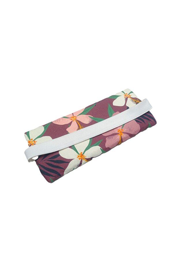 Digital Printing Floral Pattern Notebook Pen Holder – Elasticated - 7
