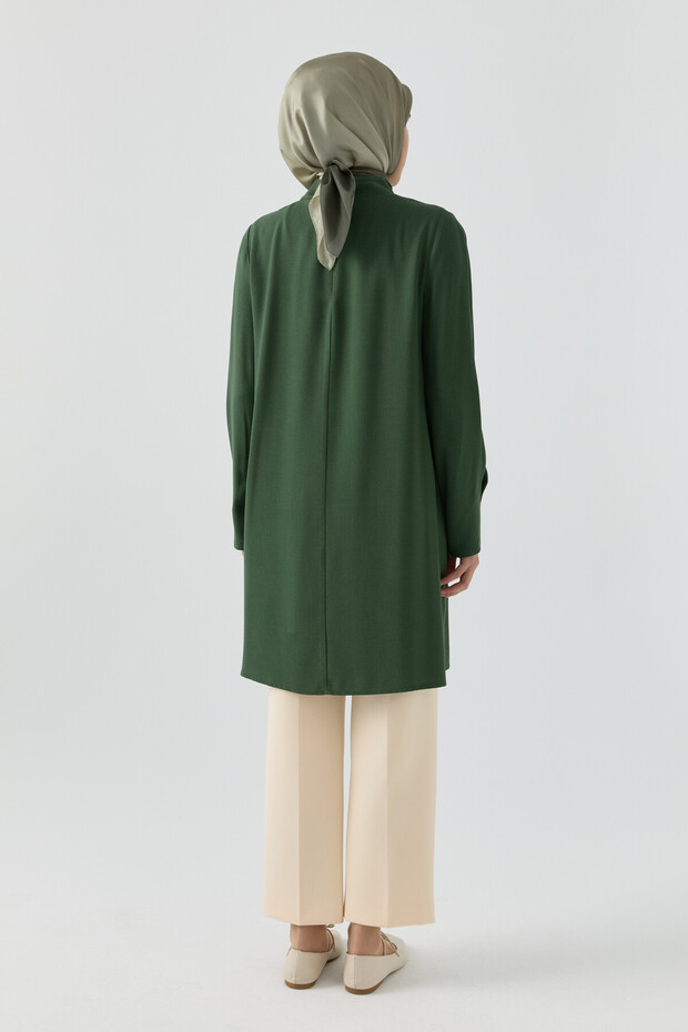 Dik Yakalı Tunik - Yeşil - 5