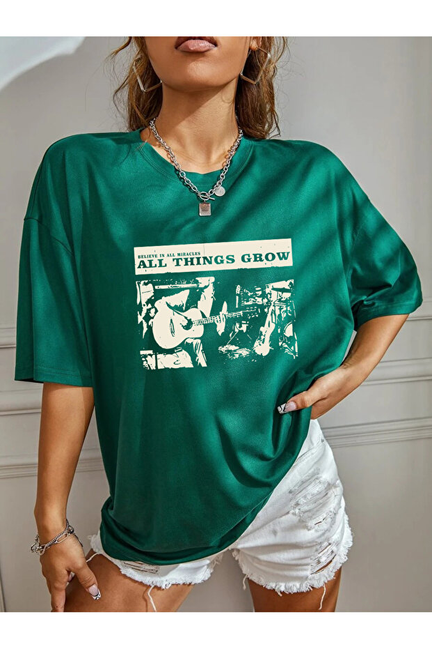 تيشيرت للجنسين بتصميم All Things Grow مطبوع